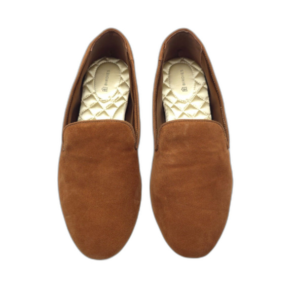 BIRDIES Starling Flat Chestnut Suede Smoking Slipper Old Money Quiet Luxury Boho - Picture 5 of 10